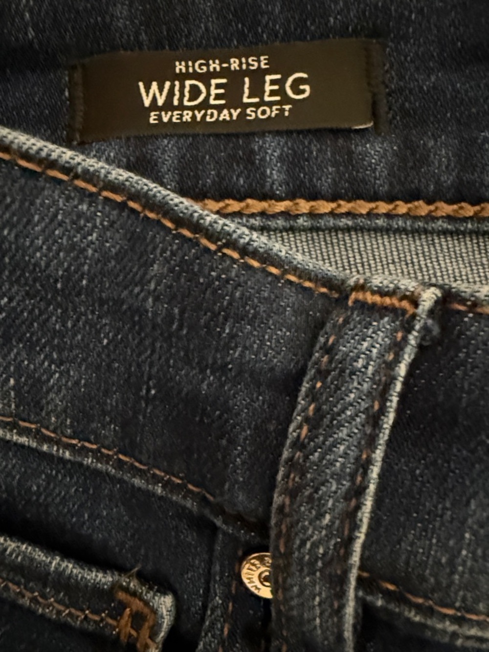White House Black Market high-rise wide leg jeans Sz 10 - Picture 3 of 5